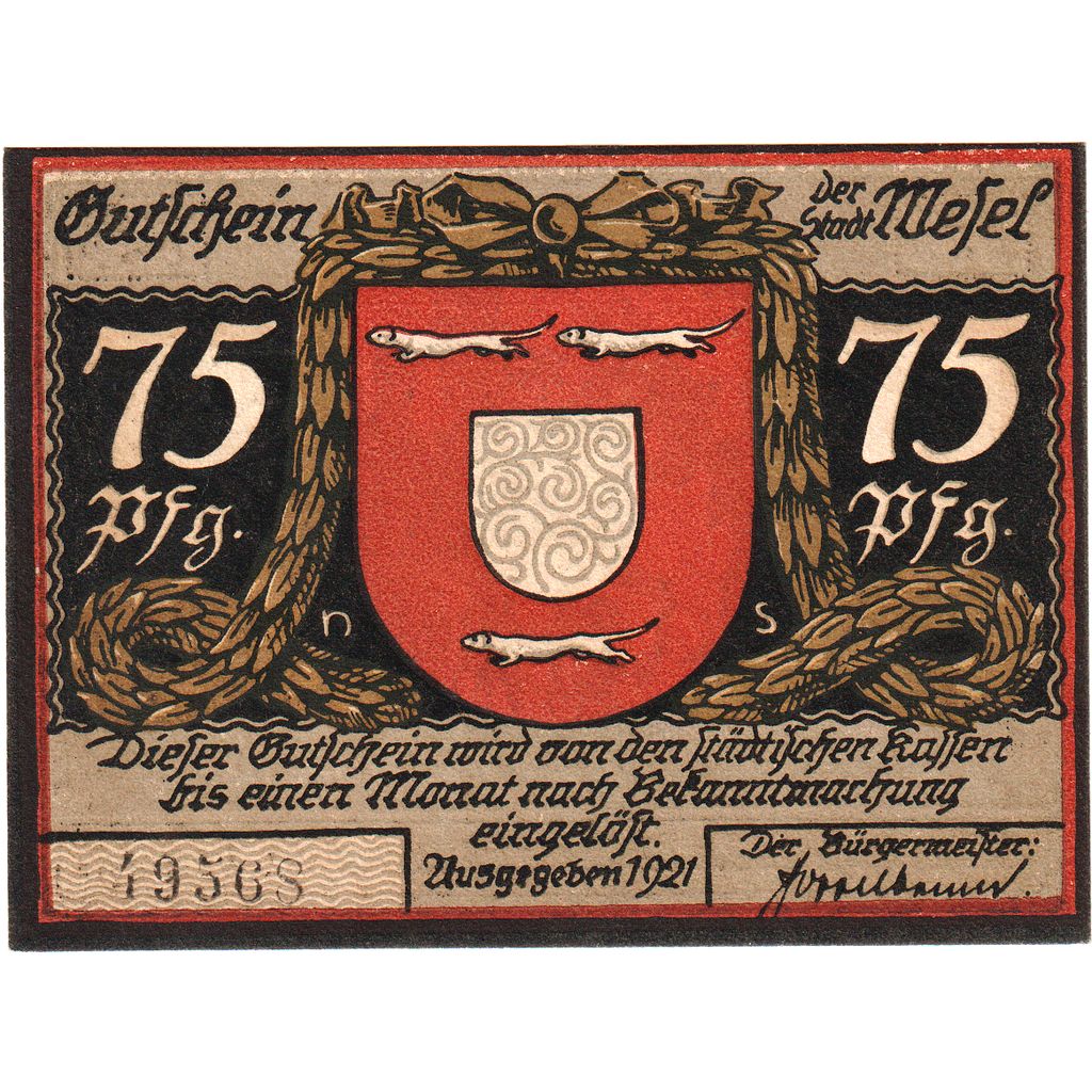 Alemania, Wesel, 75 Pfennig, SC