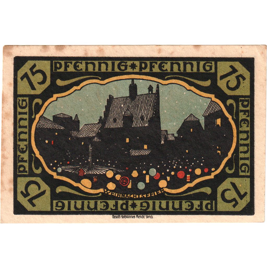 Alemania, Possneck, 75 Pfennig, MBC