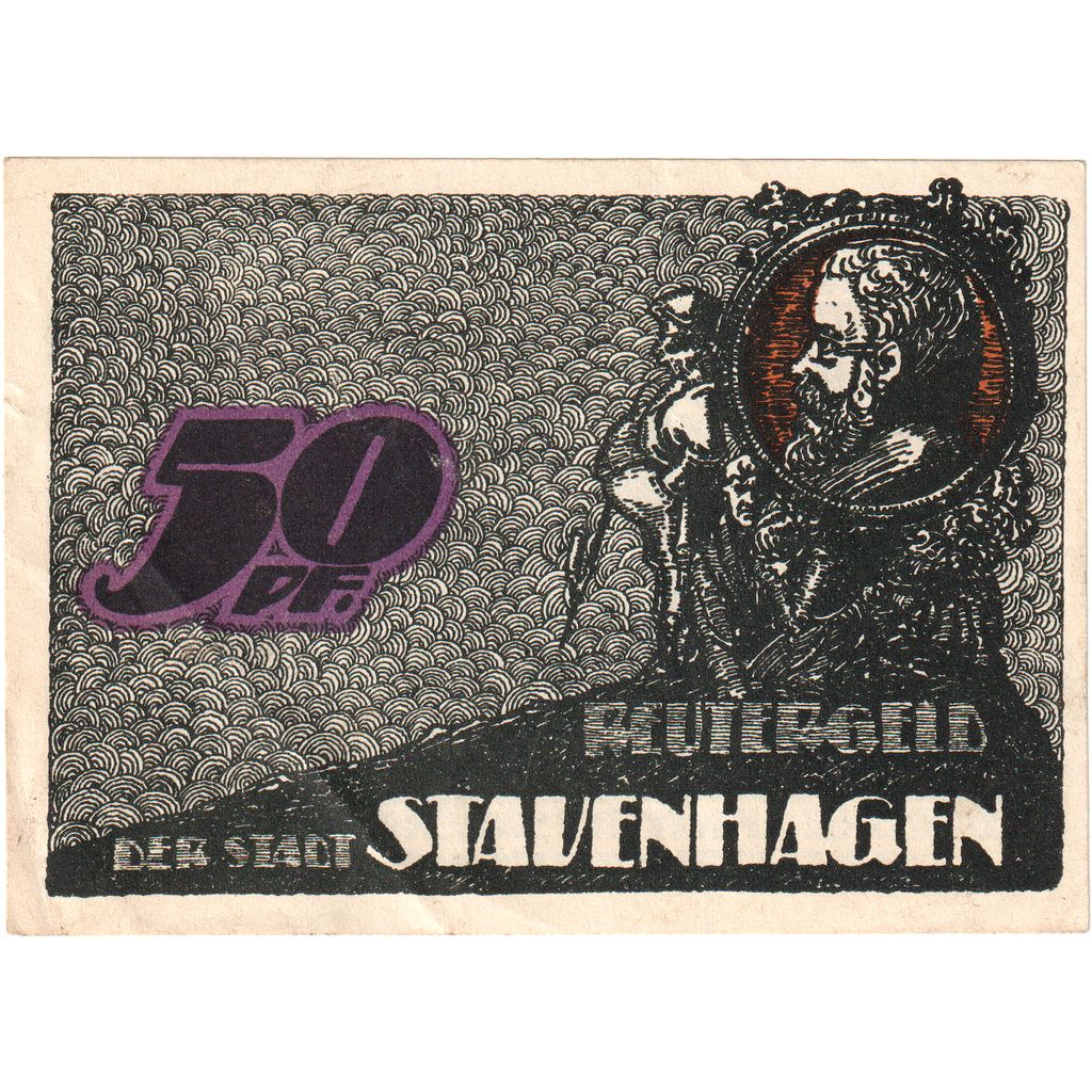 Alemania, Stavenhagen, 50 Pfennig, 1921-12-31, MBC