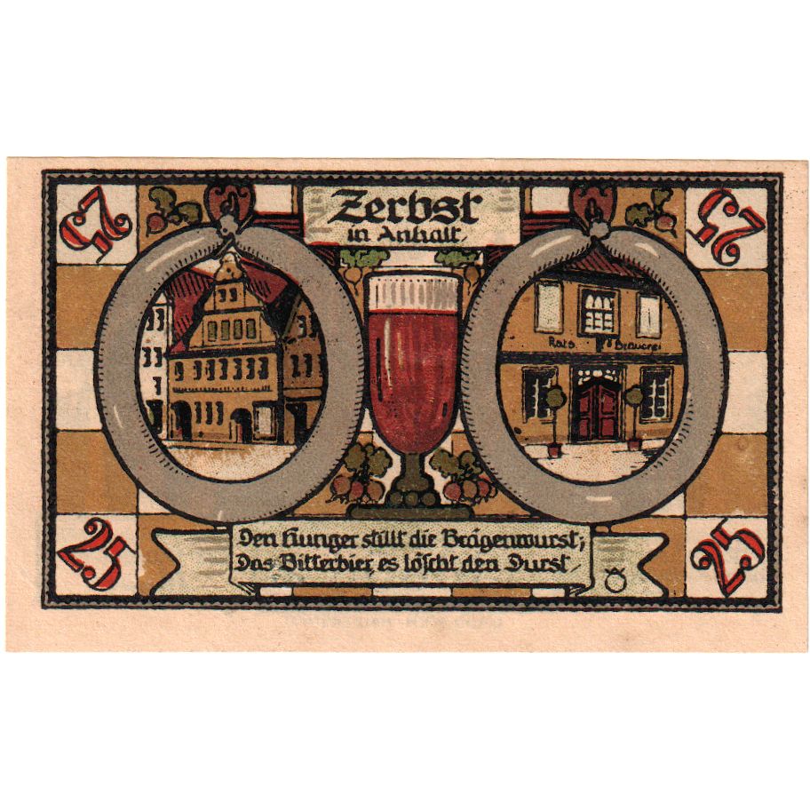 Alemania, Zerbst, 25 Pfennig, 1921-07-01, SC