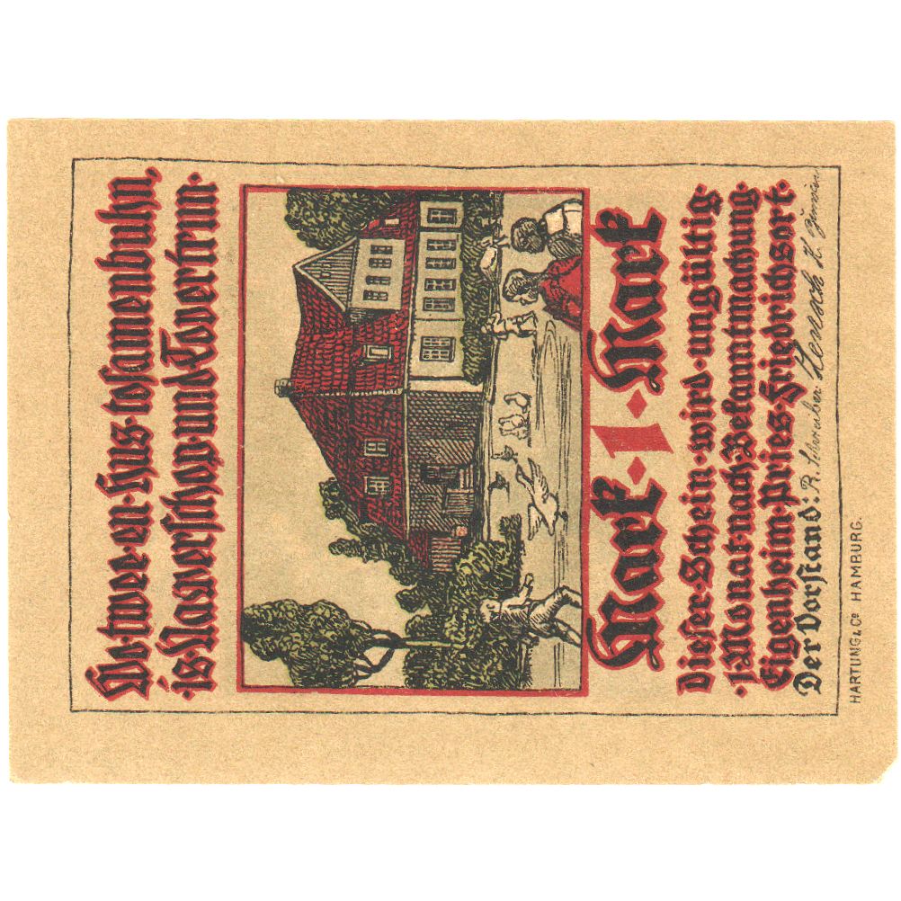 Niemcy, Pries-Friedrichsort, 1 Mark, AU(55-58)