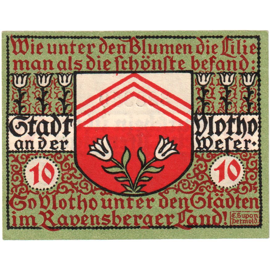 Alemania, Vlotho, 10 Pfennig, SC