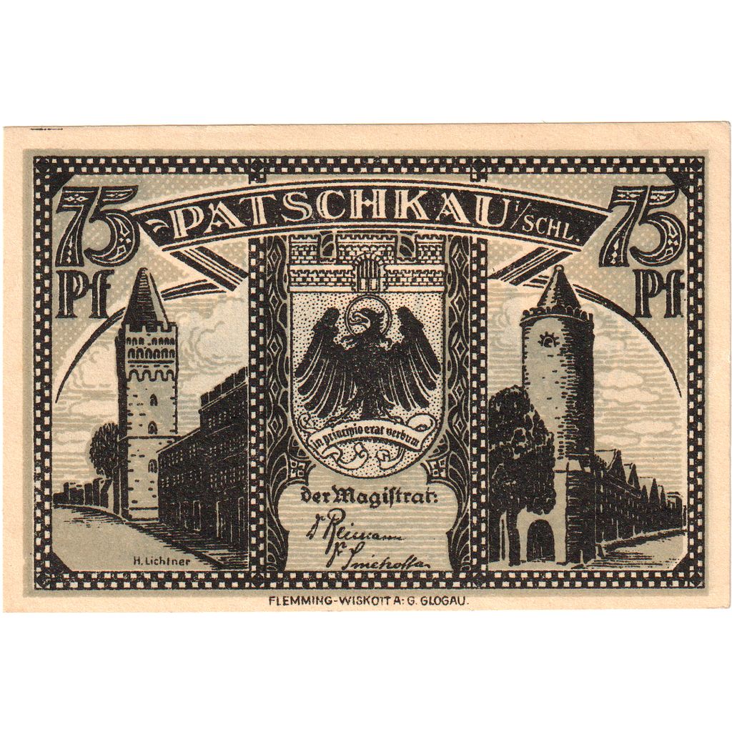 Alemania, Patschkau, 75 Pfennig, SC