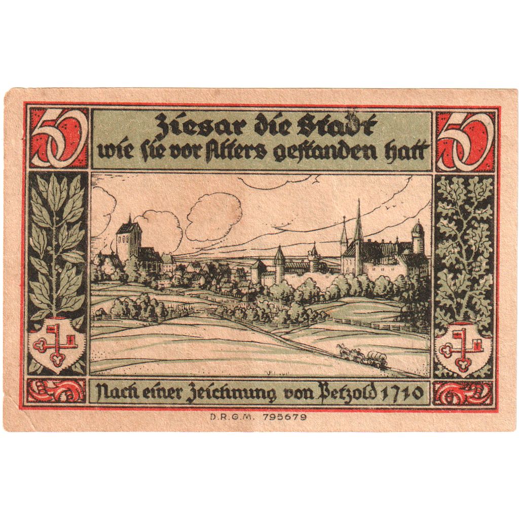 Allemagne, Ziesar, 50 Pfennig, SUP