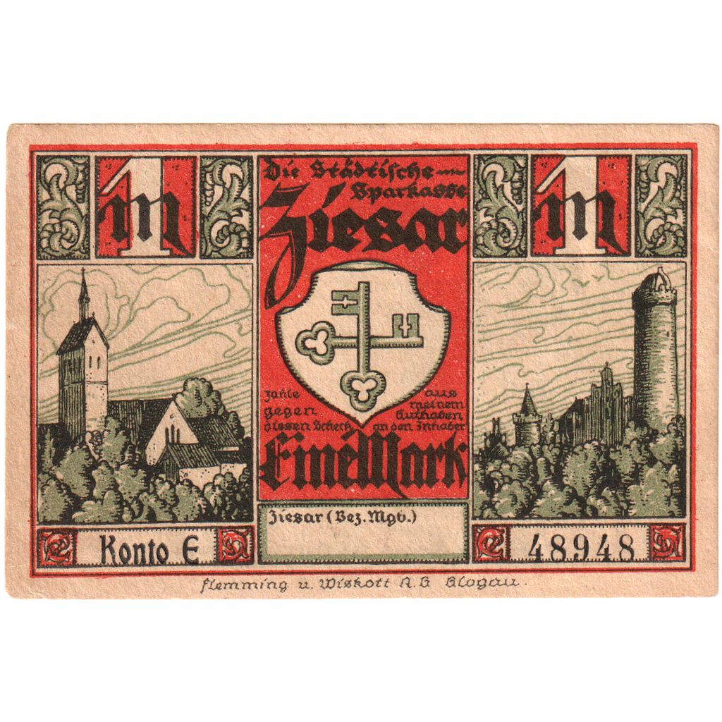 Alemania, Ziesar, 1 Mark, SC