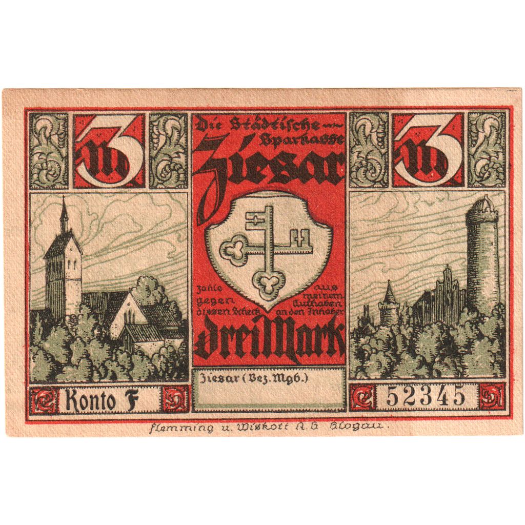 Alemania, Ziesar, 3 Mark, SC