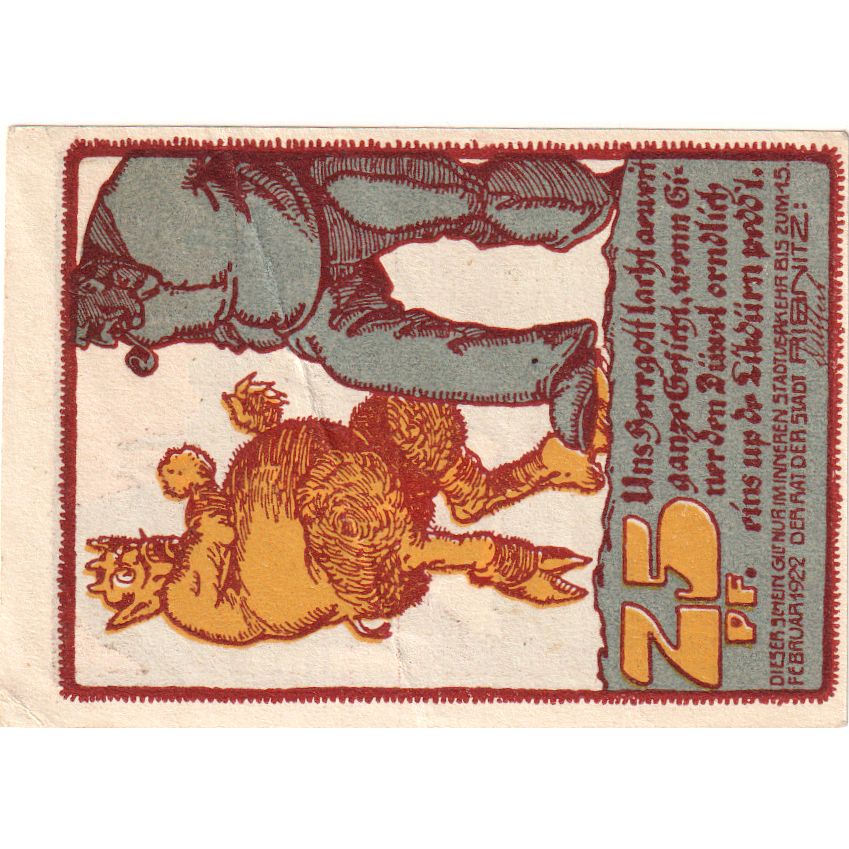 Duitsland, Ribnitz, 25 Pfennig, 1922-02-15, SPL