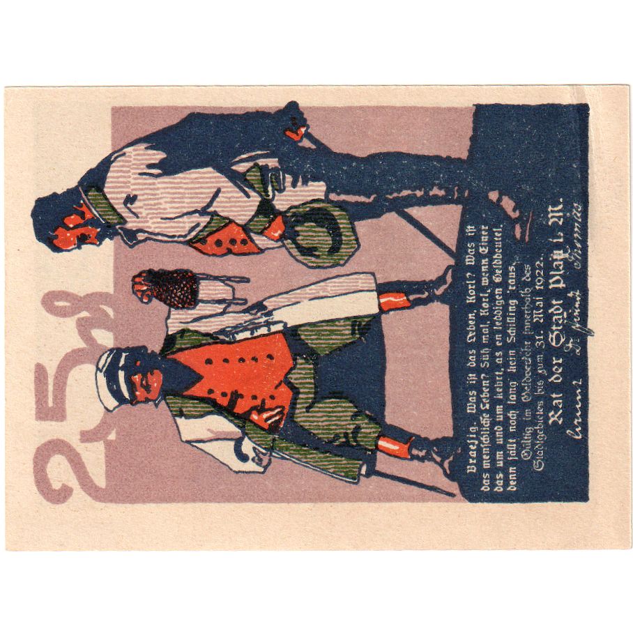Duitsland, Plau, 25 Pfennig, 1922-03-31, SPL