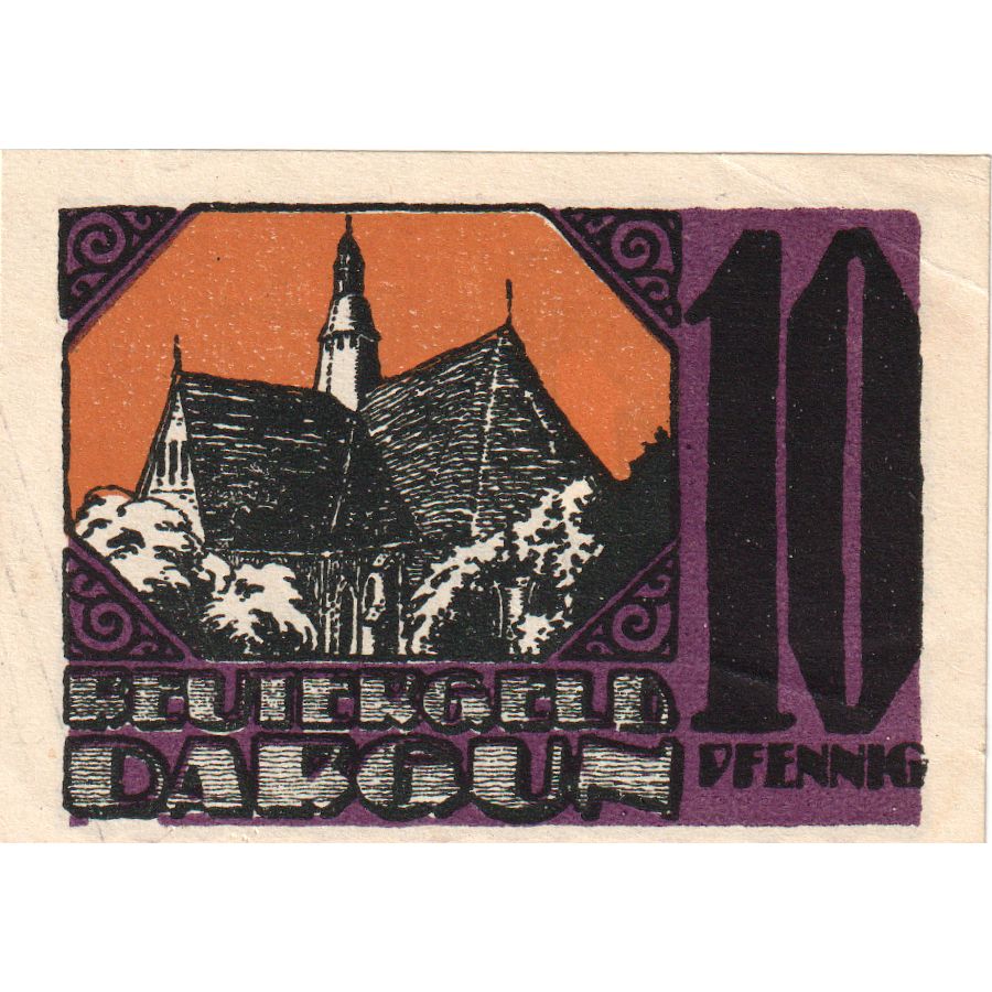 Alemania, Dargun, 10 Pfennig, 1921-12-31, EBC