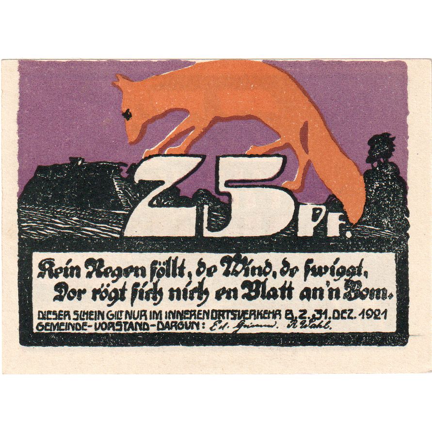 Duitsland, Dargun, 25 Pfennig, 1921-12-31, SPL