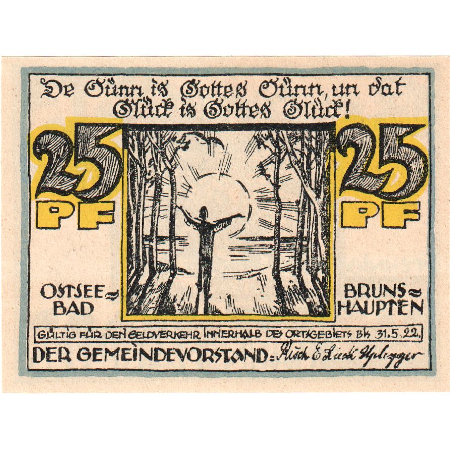 Alemania, Brunshaupten, 25 Pfennig, 1922-05-31, SC