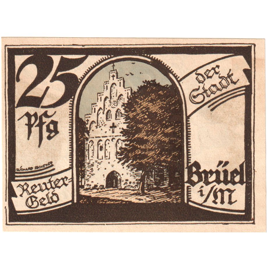 Alemania, Brüel, 25 Pfennig, 1922-04-30, SC