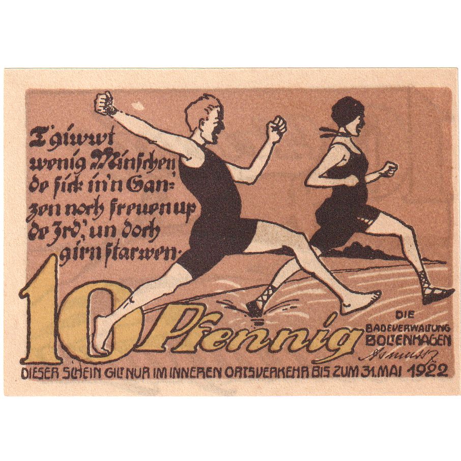 Germany, Boltenhagen, 10 Pfennig, 1922-05-31, UNC(63)