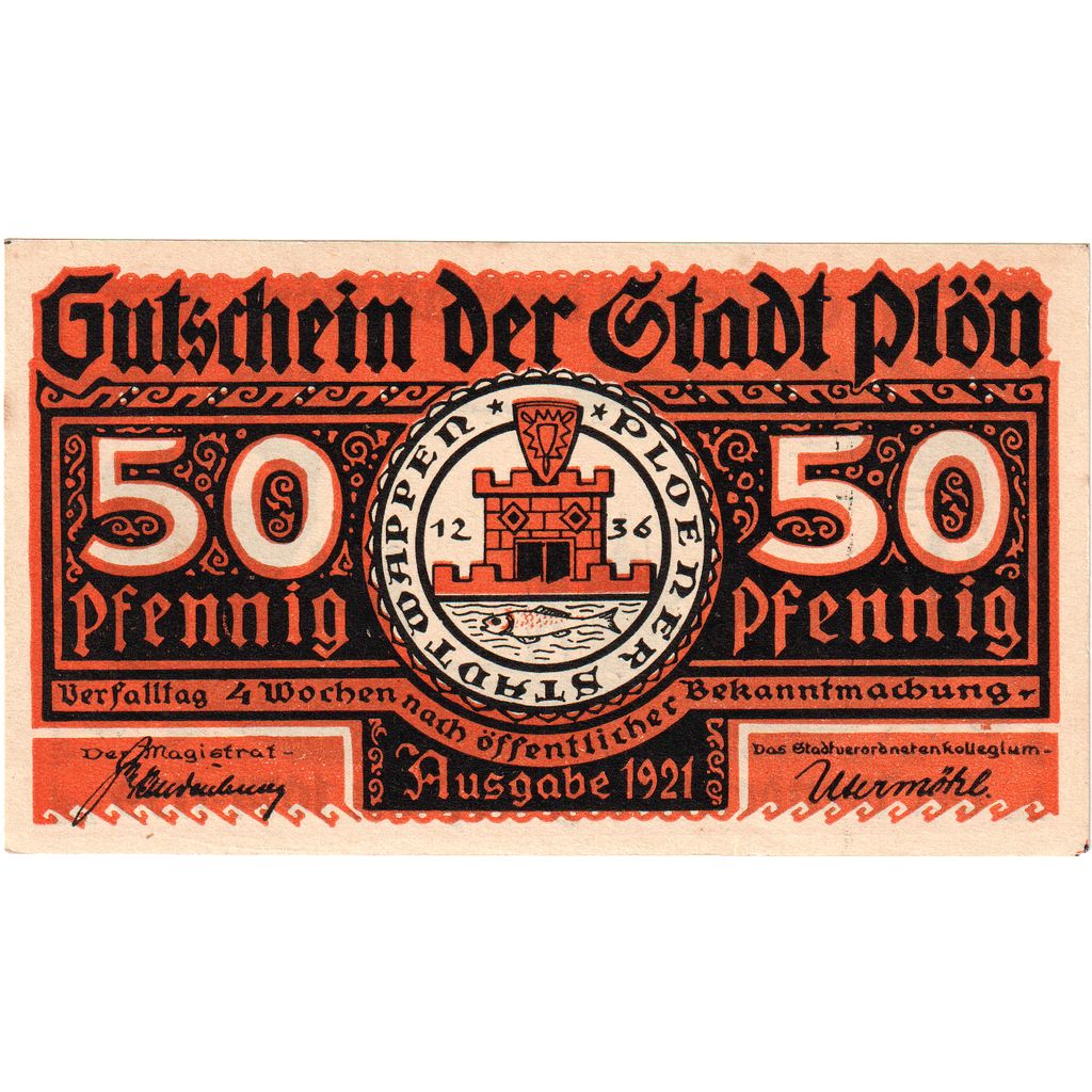 Alemania, Plön, 50 Pfennig, SC