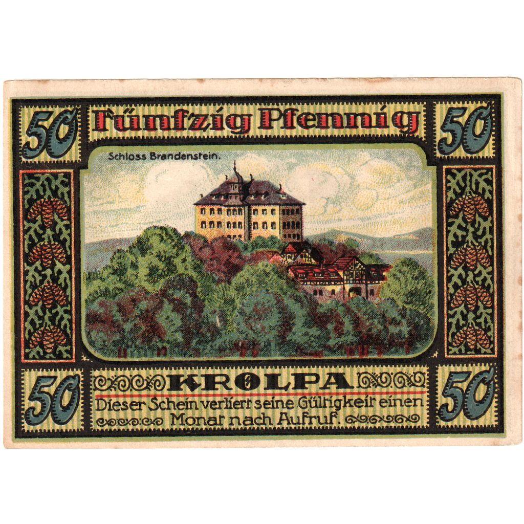 Alemania, Ziegenrück, 50 Pfennig, 1921-07-30, EBC