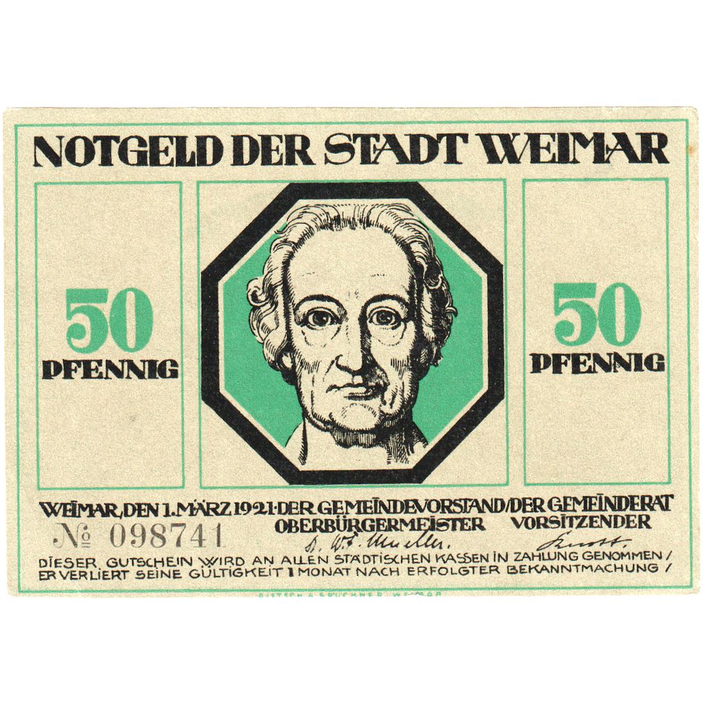 Alemania, Weimar, 50 Pfennig, 1921-03-01, SC