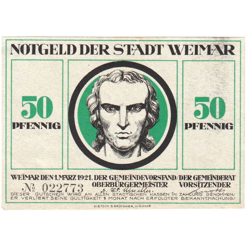 Duitsland, Weimar, 50 Pfennig, 1921-03-01, SUP