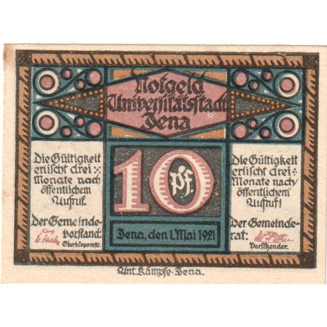 Allemagne, Jena, 10 Pfennig, 1921-05-01, SUP