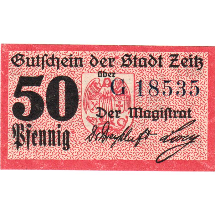Allemagne, Zeitz, 50 Pfennig, SPL