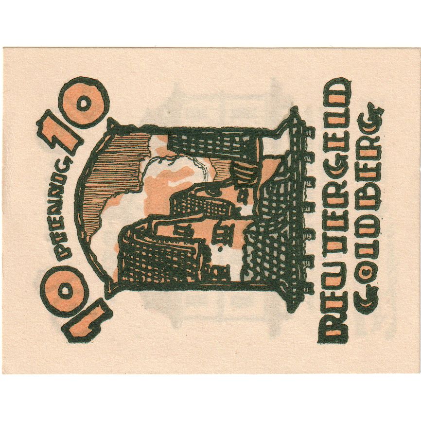 Allemagne, Goldberg Stadt, 10 Pfennig, 1922-05-31, SPL