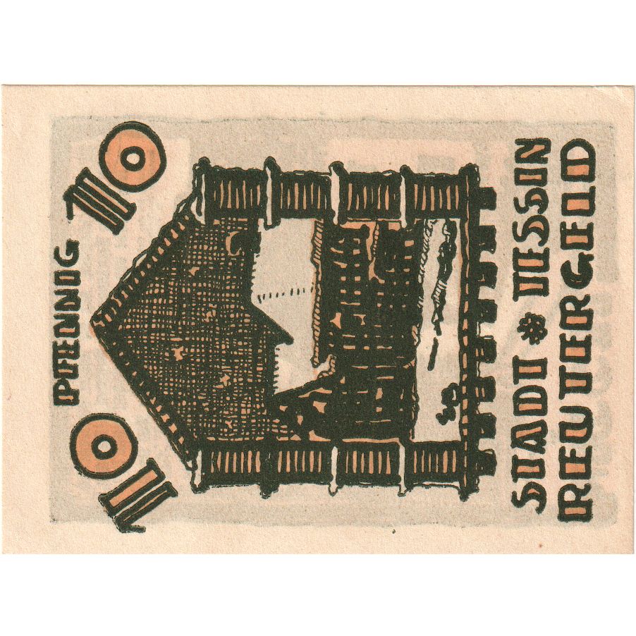 Allemagne, Tessin, 10 Pfennig, 1922-05-31, SPL