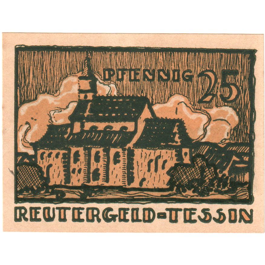 Duitsland, Tessin, 25 Pfennig, 1922-05-31, SPL