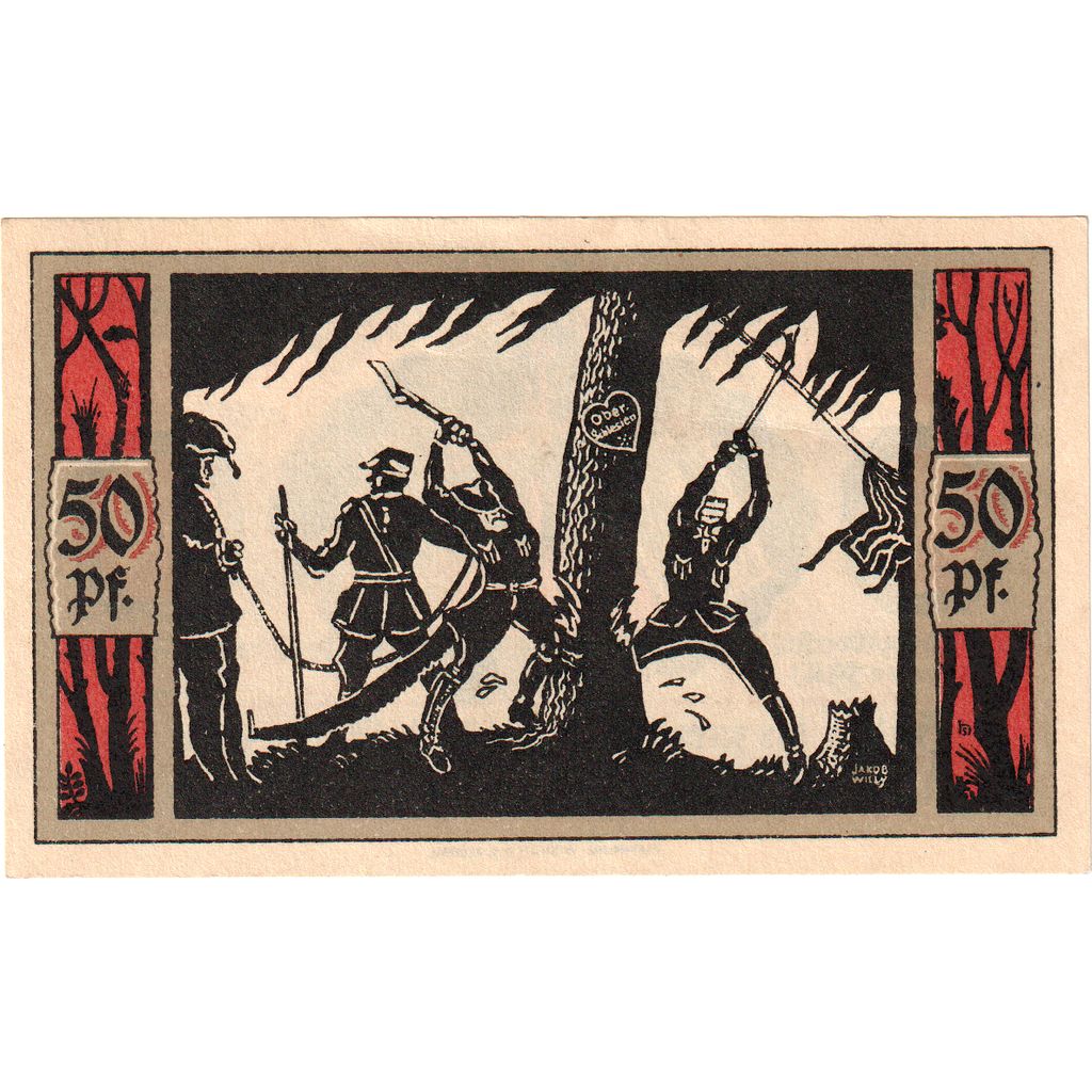 Duitsland, Przyschetz, 50 Pfennig, 1922-04-01, SPL