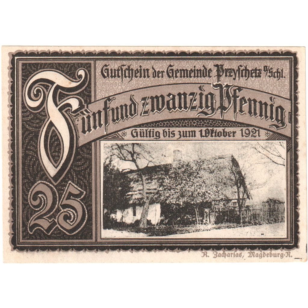 Alemania, Przyschetz, 25 Pfennig, 1921-10-01, SC