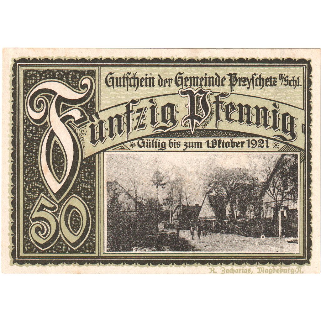 Alemania, Przyschetz, 50 Pfennig, 1921-10-01, SC