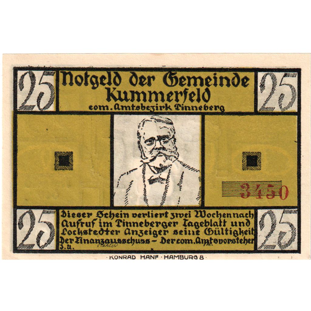 Alemania, Kummerfeld, 25 Pfennig, 1923-10-01, SC