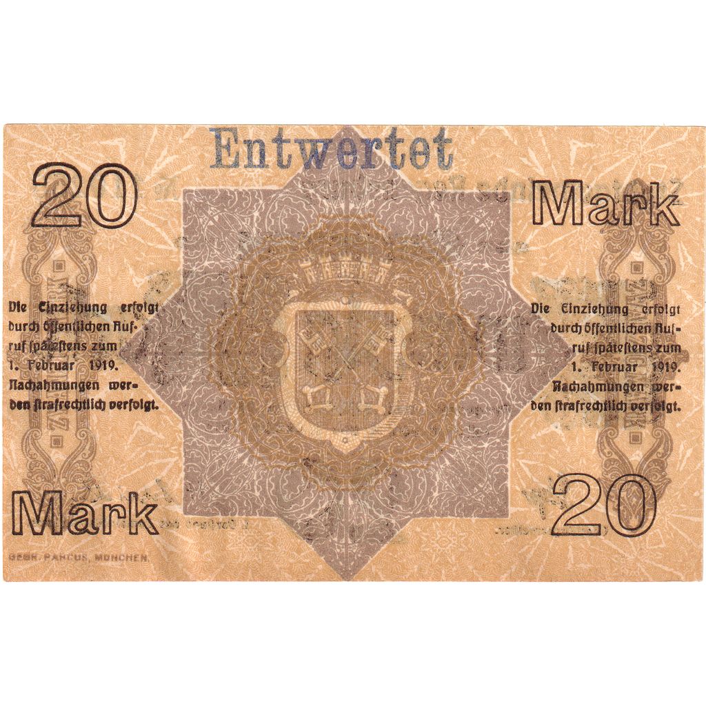 Deutschland, Regensburg, 20 Mark, 1919-02-01, UNZ-