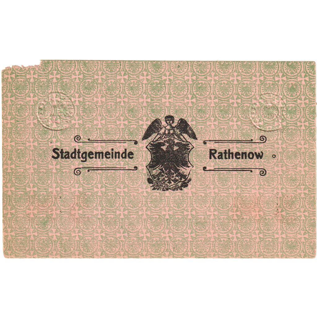 Alemanha, Rathenow, 5 Mark, 1918-11-12, EF(40-45)