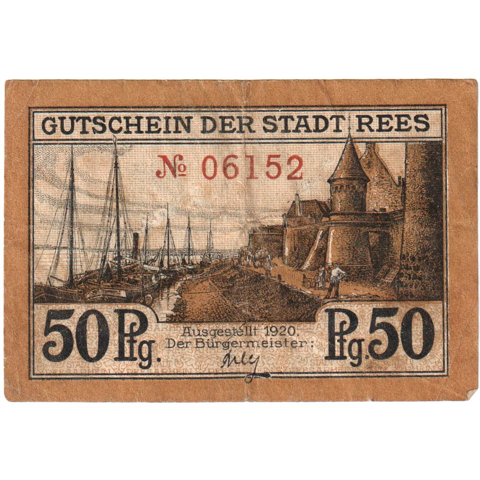 Alemania, Rees, 50 Pfennig, 1922-04-01, BC