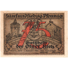 Duitsland, Reetz, 75 Pfennig, 1921-08-01, SPL