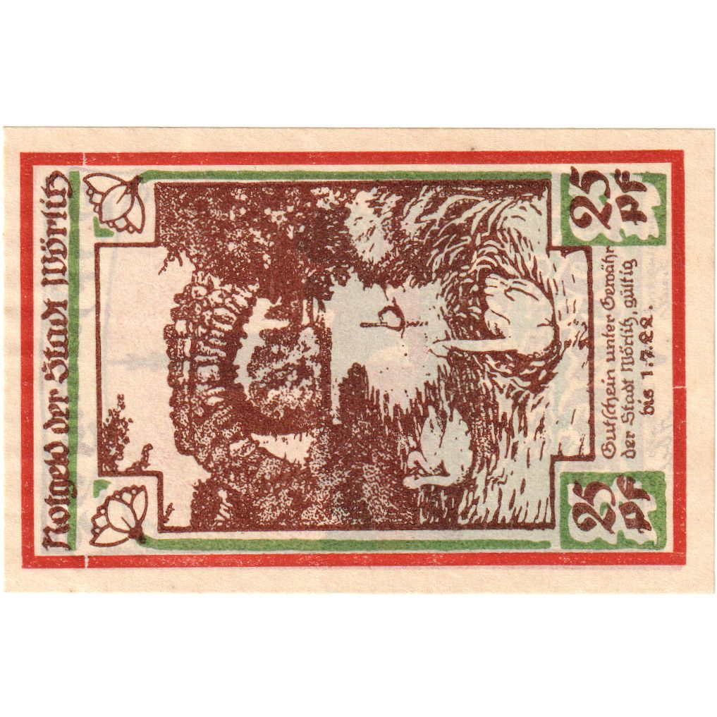 Alemania, Wörlitz, 25 Pfennig, 1922-07-01, SC