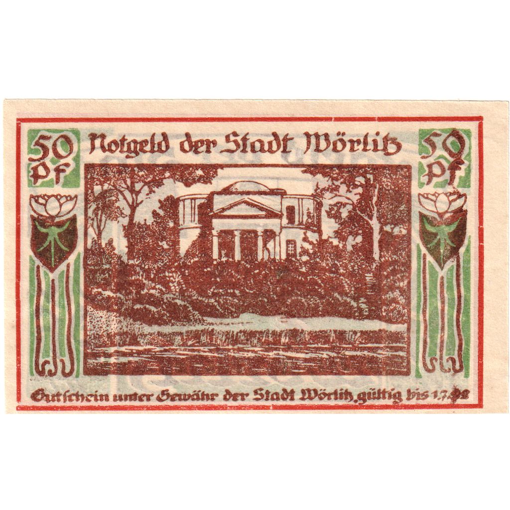 Alemania, Wörlitz, 50 Pfennig, 1922-07-01, SC