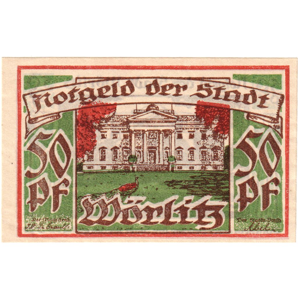 Alemania, Wörlitz, 50 Pfennig, 1922-07-01, EBC