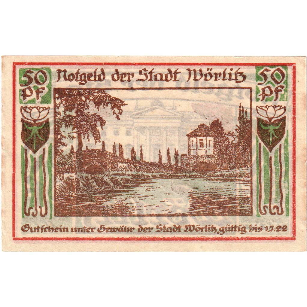 Alemania, Wörlitz, 50 Pfennig, 1922-07-01, EBC