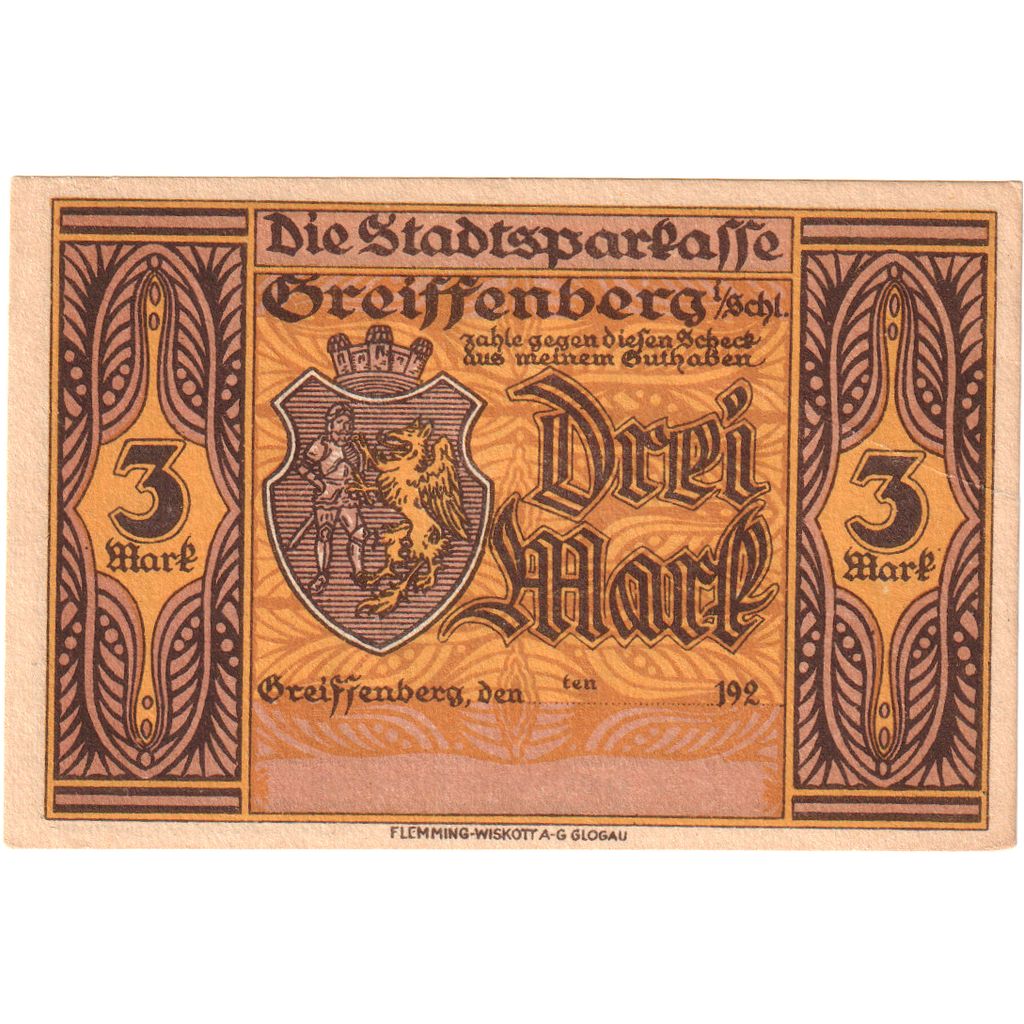 Alemania, Greiffenberg i/schl., 3 Mark, SC