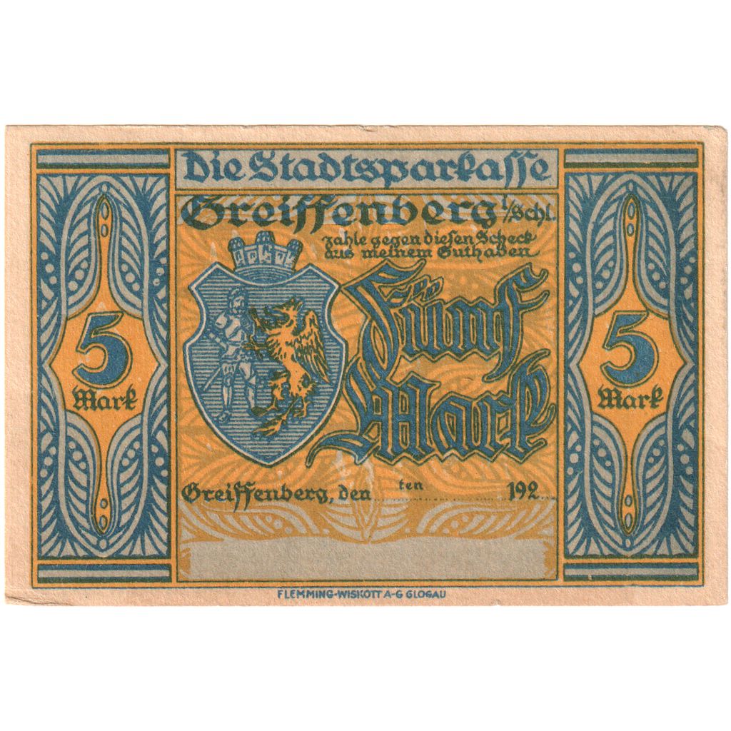 Alemania, Greiffenberg i/schl., 5 Mark, SC