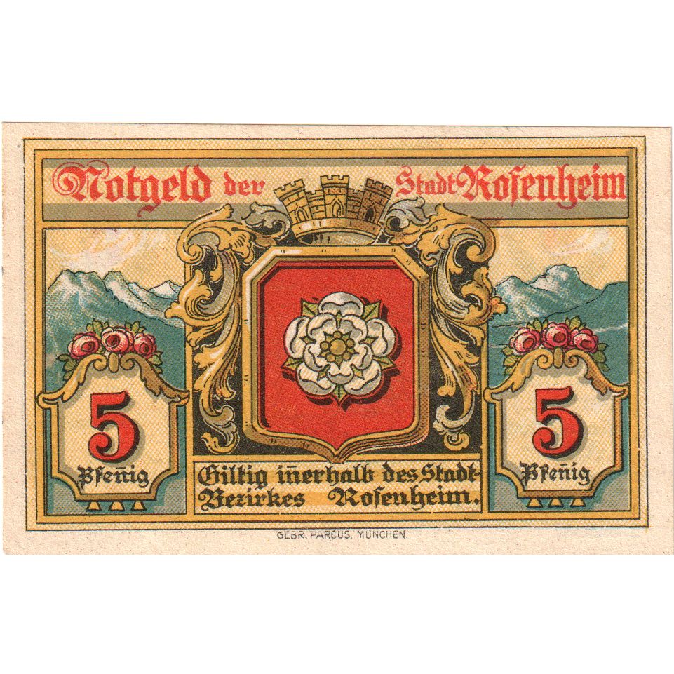 Alemania, Rosenheim, 5 Pfennig, 1921-02-16, SC