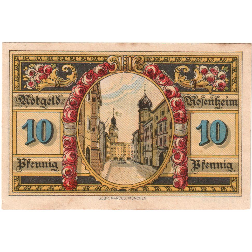 Deutschland, Rosenheim, 10 Pfennig, 1921-02-16, VZ