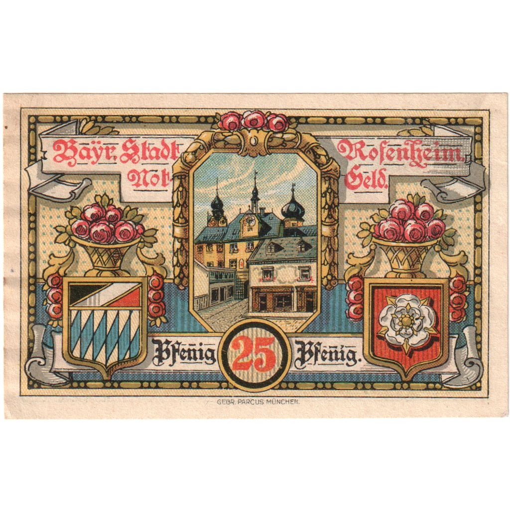 Deutschland, Rosenheim, 25 Pfennig, 1921-02-16, VZ