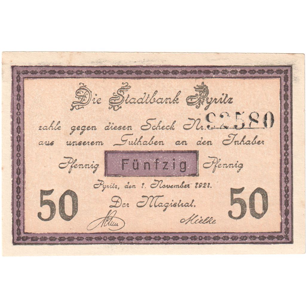 Deutschland, Pyritz, 50 Pfennig, 1921-11-01, VZ