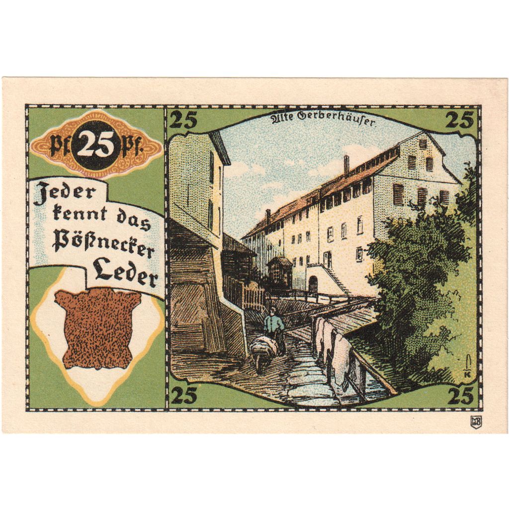 Deutschland, Possneck, 25 Pfennig, UNZ-