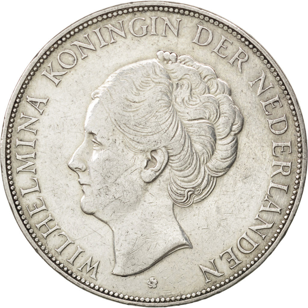 Coin, Netherlands, Wilhelmina I, 2-1/2 Gulden, 1930, EF(40-45), Silver, KM:165