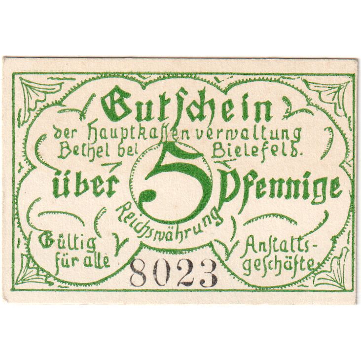 Alemania, Bielefeld, 5 Pfennig, SC