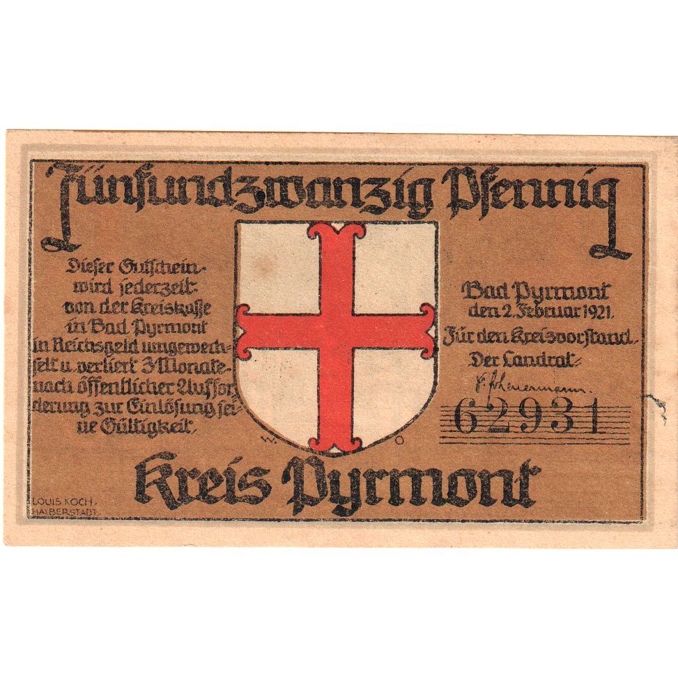 Alemania, Bad Pyrmont, 25 Pfennig, 1921-02-02, SC