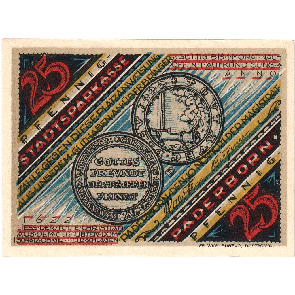 Alemania, Paderborn, 25 Pfennig, 1921-11-10, SC