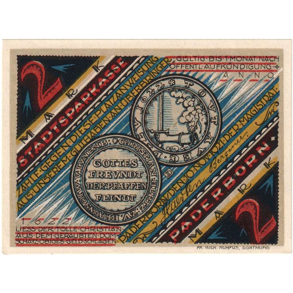 Deutschland, Paderborn, 2 Mark, 1921-11-10, UNZ-